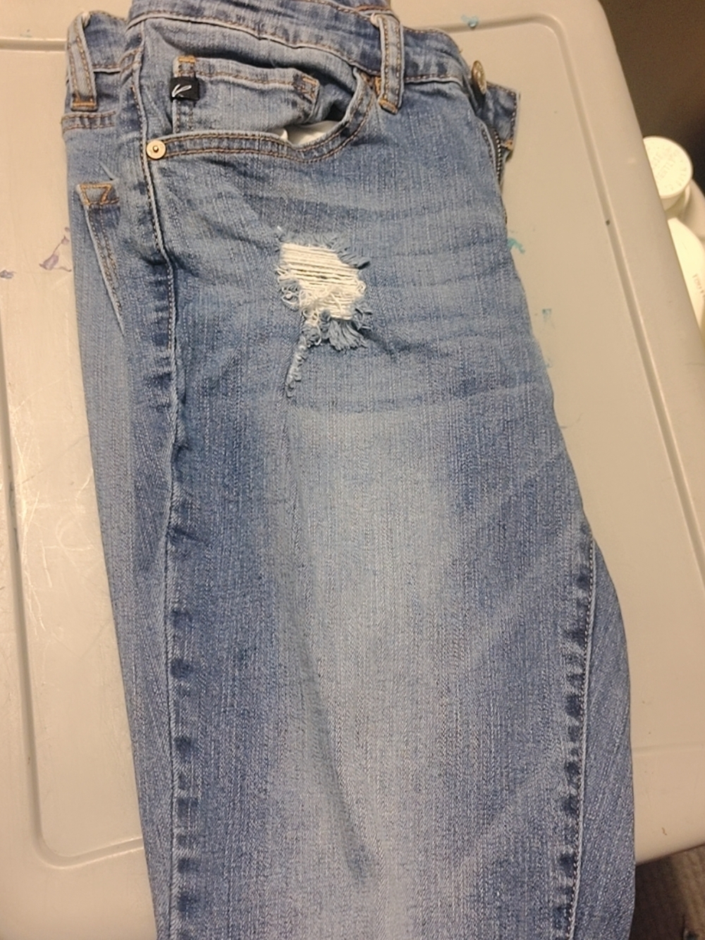 KanCan Light Wash Distressed Skinny Jeans